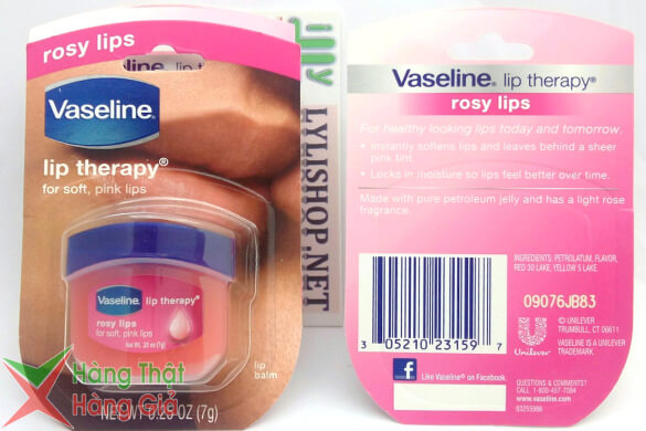 Mã vạch son dưỡng Vaseline nhập từ Mỹ.